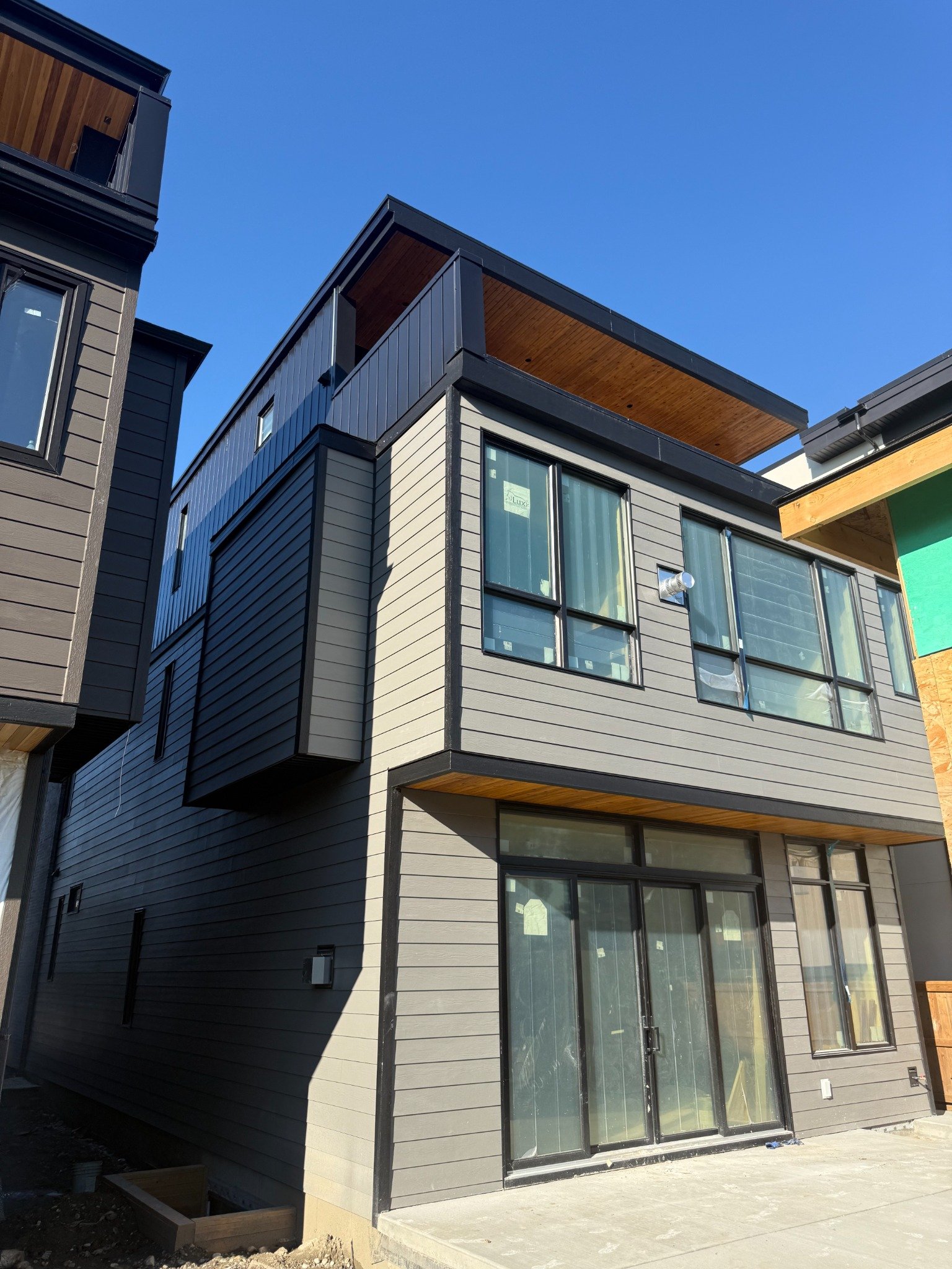 Residential new construction in Calgary after completion