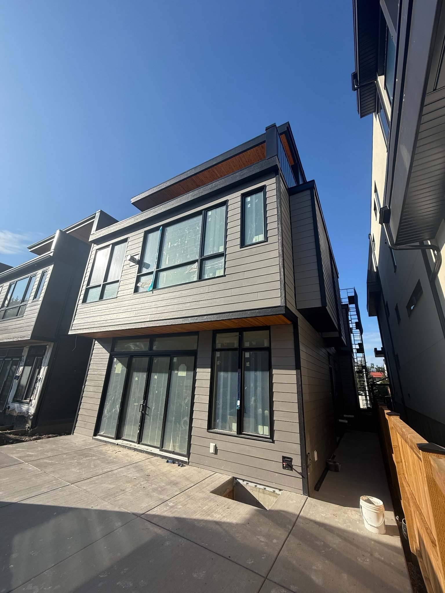 Calgary home after completion rear view