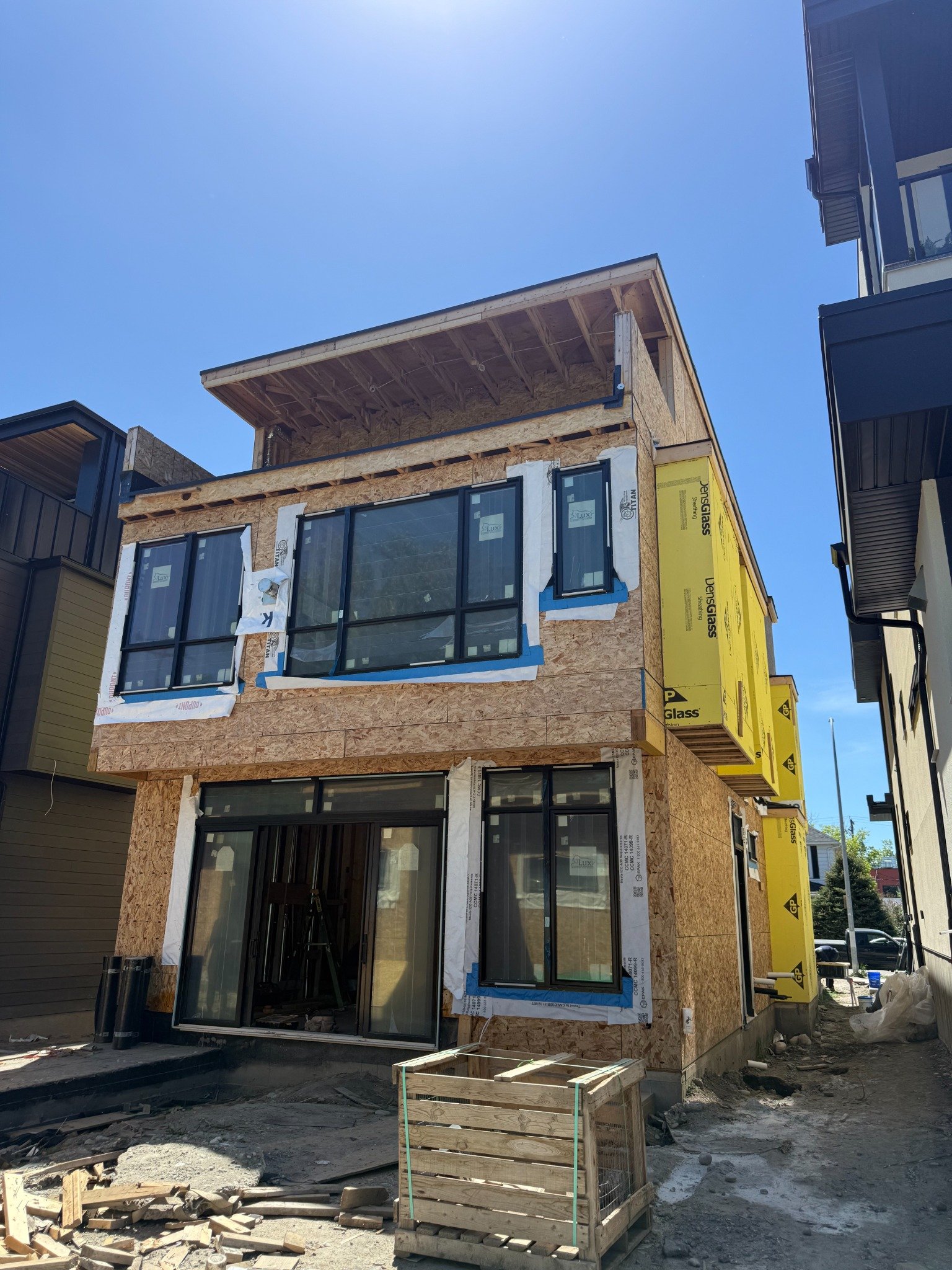 Calgary residential rear before finishing