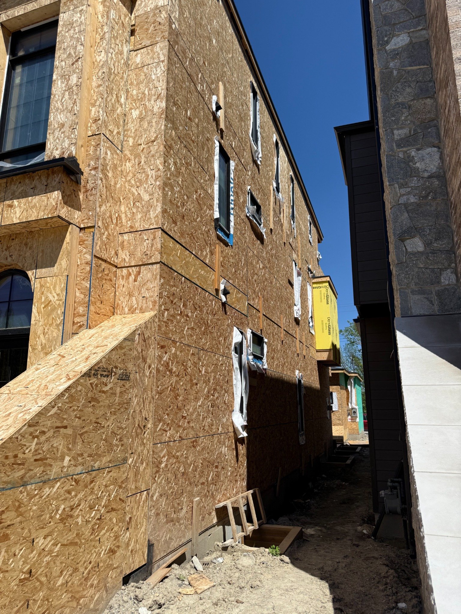 Calgary residential side before exterior finish
