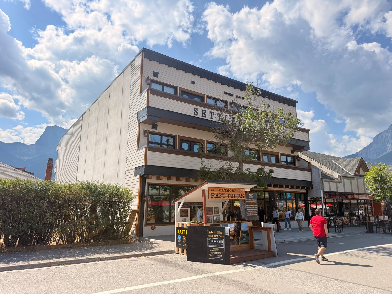 Angle view of completed commercial project