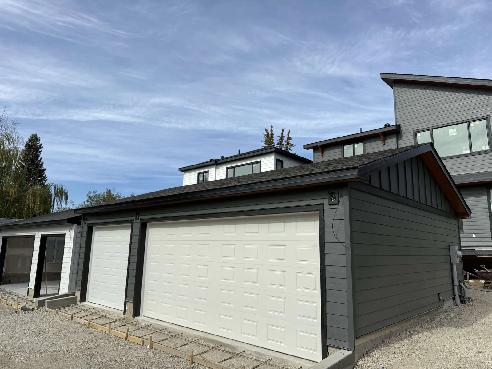 Completed detached garage exterior